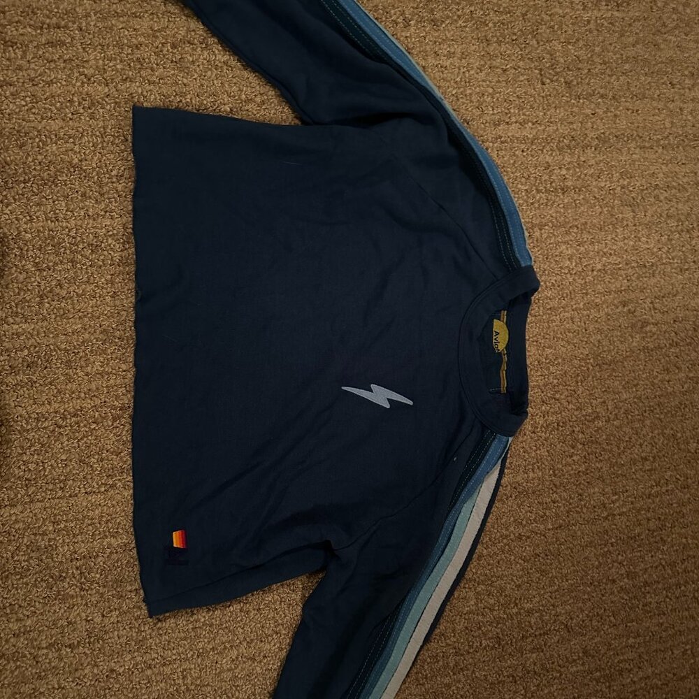Aviator Nation Blue Lightning Bolt Crewneck